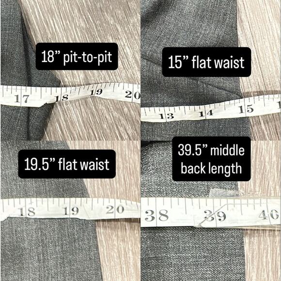 L.K. Bennett Gray Sleeveless Knee-Length Wool Sheath Dress Tailored Career Sz 8 - Picture 11 of 11